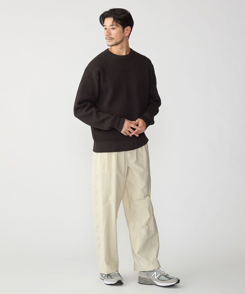 FRED PERRY(フレッドペリー)の「【SHIPS別注】FRED PERRY: シングル ティップ ワッフル ニット(スウェット・メンズ・ネイビー/ダークグレー/ナチュラル/ブラック/ブラウン/ダークブルー/オートミール・SMALL/MEDIUM/LARGE/X-LARGE)」の12枚目の写真