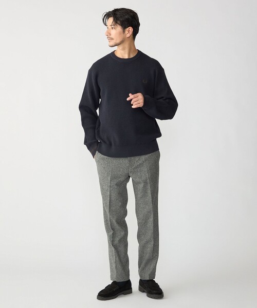 FRED PERRY(フレッドペリー)の「【SHIPS別注】FRED PERRY: シングル ティップ ワッフル ニット(スウェット・メンズ・ネイビー/ダークグレー/ナチュラル/ブラック/ブラウン/ダークブルー/オートミール・SMALL/MEDIUM/LARGE/X-LARGE)」の14枚目の写真