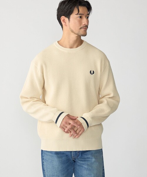 FRED PERRY(フレッドペリー)の「【SHIPS別注】FRED PERRY: シングル ティップ ワッフル ニット(スウェット・メンズ・ネイビー/ダークグレー/ナチュラル/ブラック/ブラウン/ダークブルー/オートミール・SMALL/MEDIUM/LARGE/X-LARGE)」の16枚目の写真