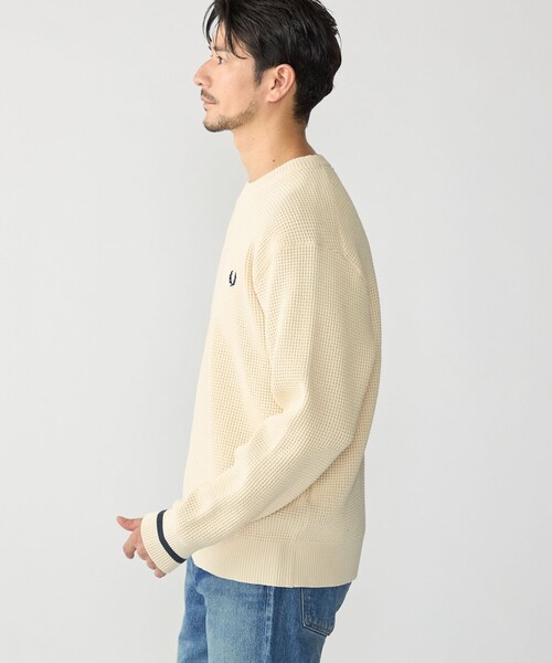 FRED PERRY(フレッドペリー)の「【SHIPS別注】FRED PERRY: シングル ティップ ワッフル ニット(スウェット・メンズ・ネイビー/ダークグレー/ナチュラル/ブラック/ブラウン/ダークブルー/オートミール・SMALL/MEDIUM/LARGE/X-LARGE)」の17枚目の写真