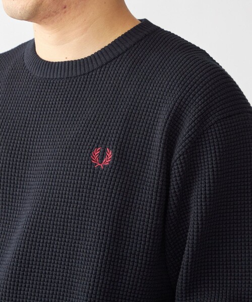 SHIPS別注】FRED PERRY: シングル ティップ ワッフル ニット