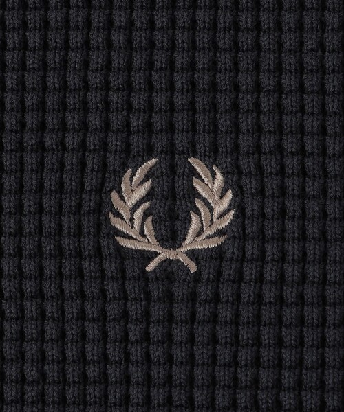 FRED PERRY（フレッドペリー）の「【SHIPS別注】FRED PERRY: シングル ティップ ワッフル ニット（スウェット・メンズ・ネイビー/ダークグレー/ナチュラル・SMALL/MEDIUM/LARGE/X-LARGE）」の8枚目の写真