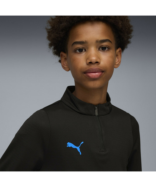 PUMA（プーマ）の「PUMA プーマ キッズ サッカー INDIVIDUALCUP 1/4 ジップトップ 120-160cm（ジャージ・キッズ・ブラック×ブルー/ブルー系その他2・130/120/140/160/150）」の14枚目の写真