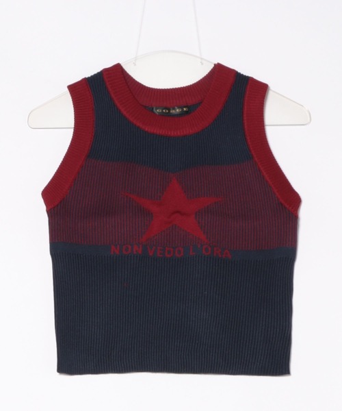 GORGE(ゴージ)の「《スターモチーフ》ジャガードニットタンク/1枚で主役級(タンクトップ・レディース・ボルドー/ネイビー/ブラウン/オフホワイト・F)」の18枚目の写真