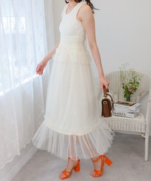 セルフポートレイト チュール ドレス ワンピース ラインストーン 白 US0 S セルフポートレイト チュール ドレス ワンピース ラインストーン