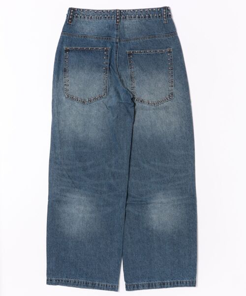 Jaded London（ジェイデッドロンドン）の「NAILED STUDDED COLOSSUS JEANS IN VINTAGE BLUE WASH（デニムパンツ・レディース・ネイビー・26/25）」の10枚目の写真