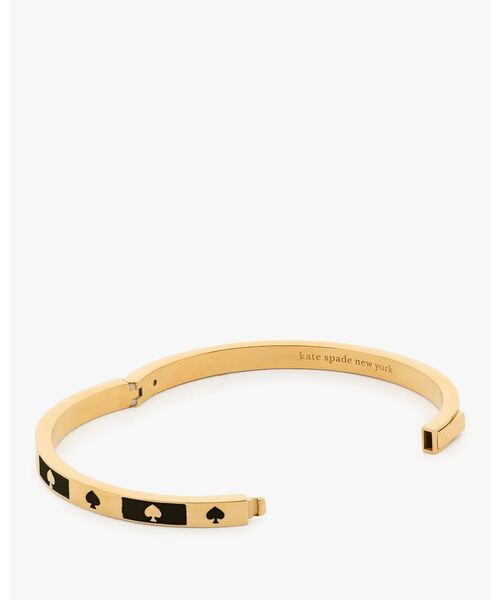 kate spade new york(ケイトスペード ニューヨーク)の「スポット ザ スペード エナメル ブロック ヒンジ バングル(バングル/リストバンド・レディース・ブラック・ONESIZE)」の3枚目の写真