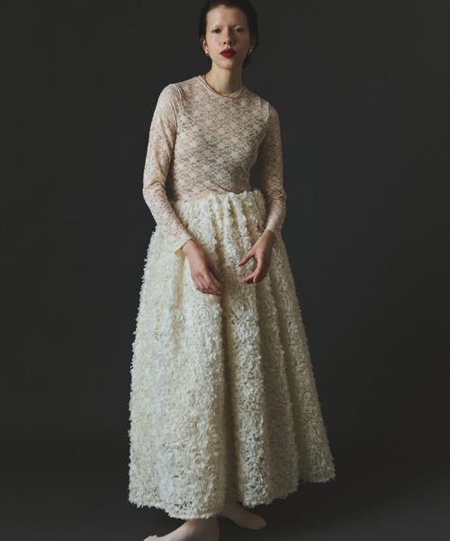 PERNA フラワーオーガンスカート　最終値下げ PERNA フラワーオーガンスカート 最終値下げ セール】フラワーオーガン