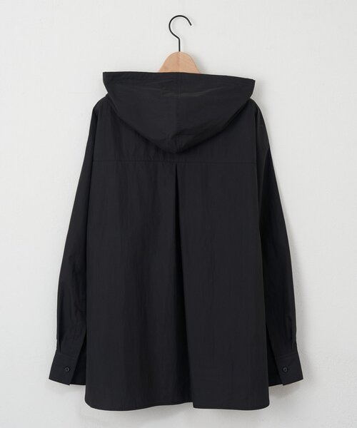 DISCOAT(ディスコート)の「【ユニセックス】ワッシャーナイロンフード付きシャツ(シャツ/ブラウス・レディース・ブラウン/オフホワイト/ブラック・FREE)」の8枚目の写真