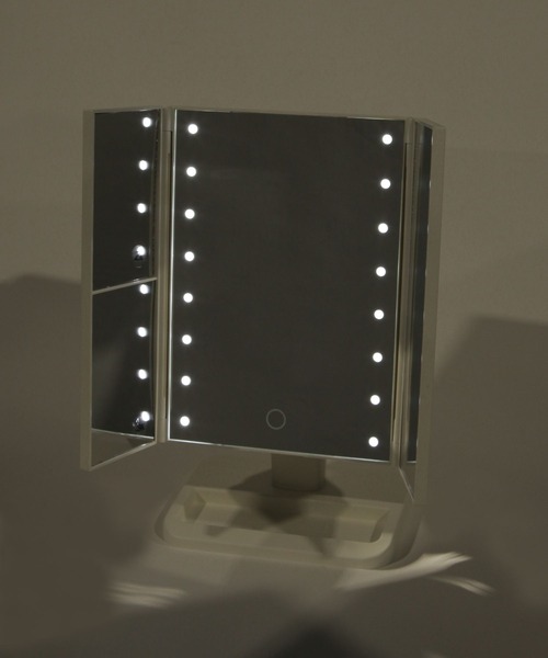 LAKOLE（ラコレ）の「LED三面スタンドミラー / 497470（手鏡/メイクミラー・レディース・アイボリー・FREE）」の19枚目の写真