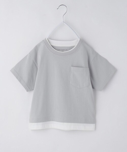 THE SHOP TK (ザ ショップ ティーケー )の「【110-160】レイヤード風半袖Tシャツ/洗濯機OK(Tシャツ/カットソー・キッズ・ブラック系4/ネイビー系4/ライトグレー系4/グリーン系その他5・11/12/13/14/15 /16)」の2枚目の写真