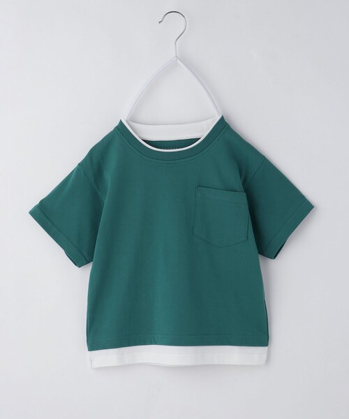 THE SHOP TK (ザ ショップ ティーケー )の「【110-160】レイヤード風半袖Tシャツ/洗濯機OK(Tシャツ/カットソー・キッズ・ブラック系4/ネイビー系4/ライトグレー系4/グリーン系その他5・11/12/13/14/15 /16)」の3枚目の写真