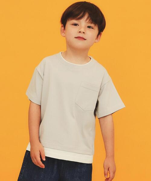 THE SHOP TK (ザ ショップ ティーケー )の「【110-160】レイヤード風半袖Tシャツ/洗濯機OK(Tシャツ/カットソー・キッズ・ブラック系4/ネイビー系4/ライトグレー系4/グリーン系その他5・11/12/13/14/15 /16)」の14枚目の写真