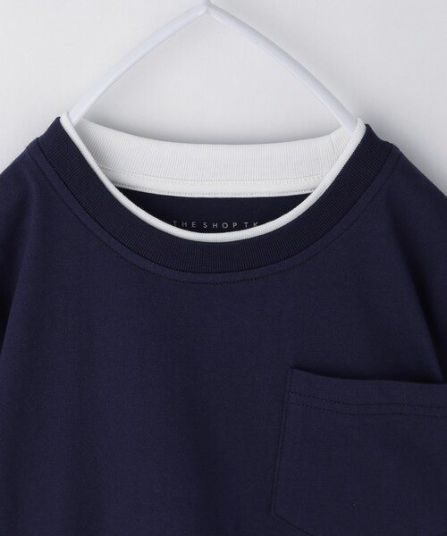 THE SHOP TK (ザ ショップ ティーケー )の「【110-160】レイヤード風半袖Tシャツ/洗濯機OK(Tシャツ/カットソー・キッズ・ブラック系4/ネイビー系4/ライトグレー系4/グリーン系その他5・11/12/13/14/15 /16)」の5枚目の写真