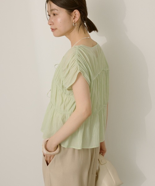 AMERICAN HOLIC（アメリカンホリック）の「【前後2WAY】フロントリボンブラウス（シャツ/ブラウス・レディース・ミント/ブラック/モカ・L/M）」の6枚目の写真