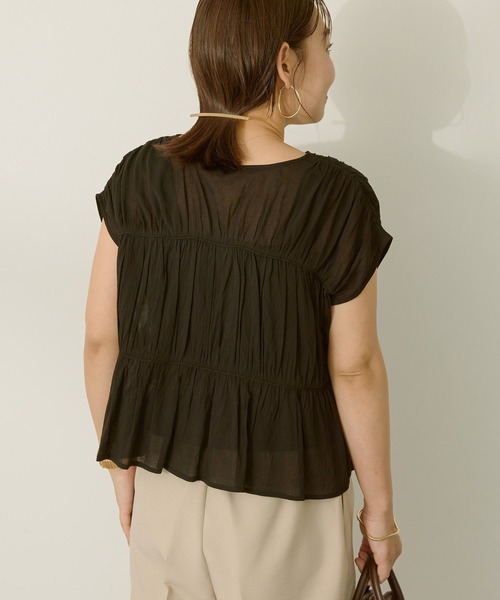 AMERICAN HOLIC（アメリカンホリック）の「【前後2WAY】フロントリボンブラウス（シャツ/ブラウス・レディース・ミント/ブラック/モカ・L/M）」の12枚目の写真