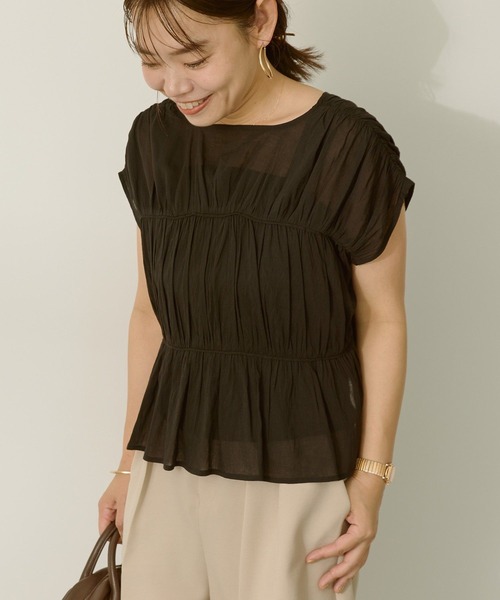 AMERICAN HOLIC（アメリカンホリック）の「【前後2WAY】フロントリボンブラウス（シャツ/ブラウス・レディース・ミント/ブラック/モカ・L/M）」の15枚目の写真