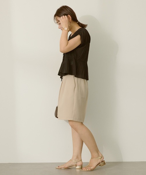 AMERICAN HOLIC（アメリカンホリック）の「【前後2WAY】フロントリボンブラウス（シャツ/ブラウス・レディース・ミント/ブラック/モカ・L/M）」の19枚目の写真