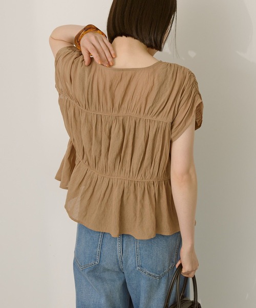 AMERICAN HOLIC（アメリカンホリック）の「【前後2WAY】フロントリボンブラウス（シャツ/ブラウス・レディース・ミント/ブラック/モカ・L/M）」の21枚目の写真