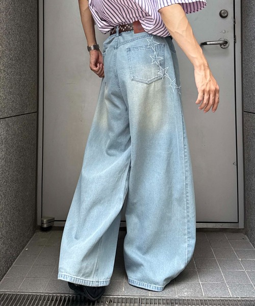 スターチェーン刺繍デニム（デニムパンツ）｜sedacle（セダクル