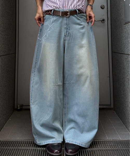 スターチェーン刺繍デニム（デニムパンツ）｜sedacle（セダクル