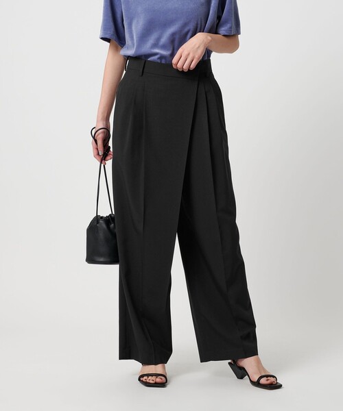 BEAUTY&YOUTH UNITED ARROWS(ビューティーアンドユースユナイテッドアローズ)の「ポプリン 2タック ラップパンツ 2 -ウォッシャブル-(スラックス・レディース・ブラック/ダークグレー/ベージュ・S/M/XS/L)」の7枚目の写真