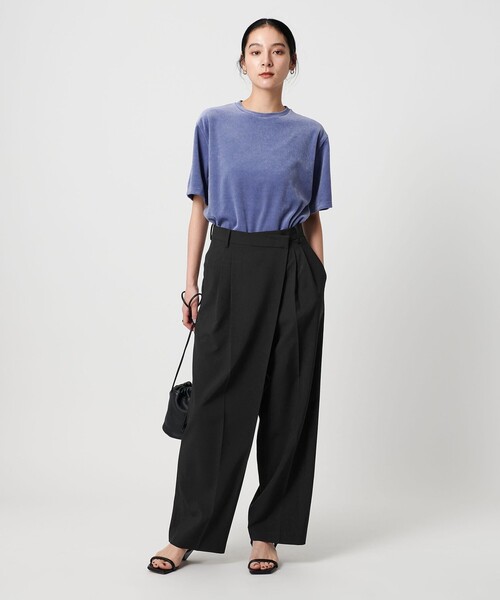 BEAUTY&YOUTH UNITED ARROWS(ビューティーアンドユースユナイテッドアローズ)の「ポプリン 2タック ラップパンツ 2 -ウォッシャブル-(スラックス・レディース・ブラック/ダークグレー/ベージュ・S/M/XS/L)」の9枚目の写真