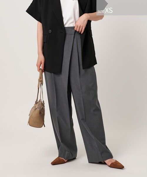 BEAUTY&YOUTH UNITED ARROWS(ビューティーアンドユースユナイテッドアローズ)の「ポプリン 2タック ラップパンツ 2 -ウォッシャブル-(スラックス・レディース・ブラック/ダークグレー/ベージュ・S/M/XS/L)」の13枚目の写真