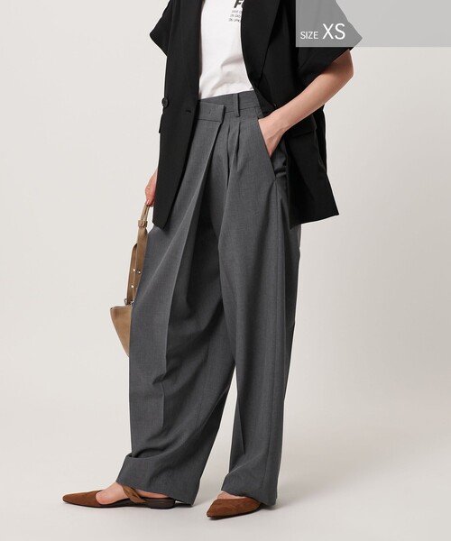 BEAUTY&YOUTH UNITED ARROWS(ビューティーアンドユースユナイテッドアローズ)の「ポプリン 2タック ラップパンツ 2 -ウォッシャブル-(スラックス・レディース・ブラック/ダークグレー/ベージュ・S/M/XS/L)」の14枚目の写真