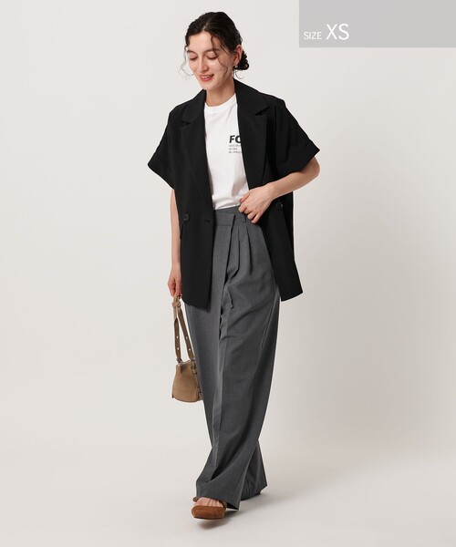 BEAUTY&YOUTH UNITED ARROWS(ビューティーアンドユースユナイテッドアローズ)の「ポプリン 2タック ラップパンツ 2 -ウォッシャブル-(スラックス・レディース・ブラック/ダークグレー/ベージュ・S/M/XS/L)」の16枚目の写真