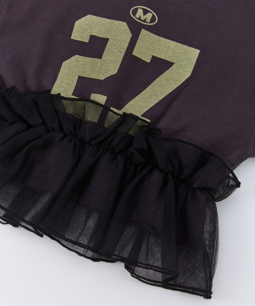 Ocean&Ground(オーシャン&グラウンド)の「チュールフリルナンバリングスウェット(スウェット・キッズ・ライトパープル/チャコール/グレー・140/130/120/110/100/90)」の12枚目の写真