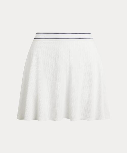 RLX GOLF(アールエルエックスゴルフ)の「ケーブルモチーフ Aライン スコート(その他パンツ・レディース・ホワイト・L/M/S/XS)」の2枚目の写真