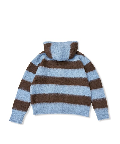 ANDGEEBEE(アンジービー)の「UNISEX ボーダーブークレフーディニット(ニット/セーター・レディース・ブラック/ブルー・FREE)」の13枚目の写真