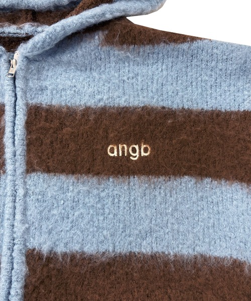 ANDGEEBEE(アンジービー)の「UNISEX ボーダーブークレフーディニット(ニット/セーター・レディース・ブラック/ブルー・FREE)」の14枚目の写真