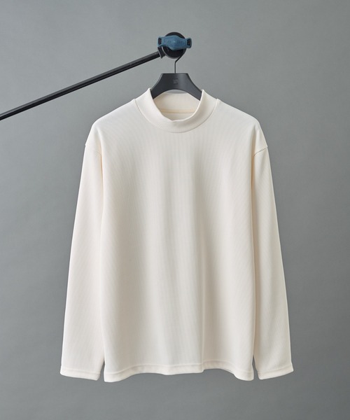 COLONY 2139（コロニートゥーワンスリーナイン）の「ドレープリブハイネック長袖T（Tシャツ/カットソー・メンズ・ホワイト/ブラック/グレー・MEDIUM/LARGE）」の2枚目の写真