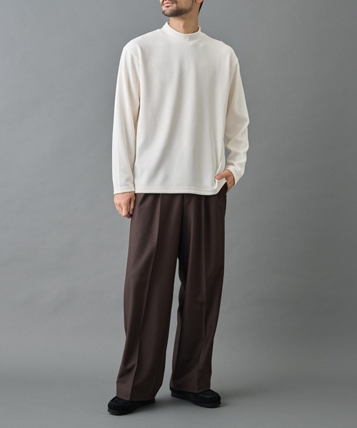 COLONY 2139（コロニートゥーワンスリーナイン）の「ドレープリブハイネック長袖T（Tシャツ/カットソー・メンズ・ホワイト/ブラック/グレー・MEDIUM/LARGE）」の16枚目の写真