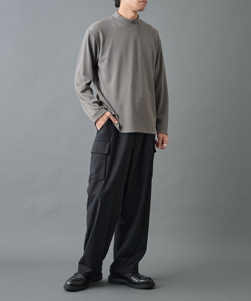 COLONY 2139（コロニートゥーワンスリーナイン）の「ドレープリブハイネック長袖T（Tシャツ/カットソー・メンズ・ホワイト/ブラック/グレー・MEDIUM/LARGE）」の20枚目の写真