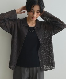 CROSS FUNCTION | 《洗える》サマ美え シアージャガードレースニットカーディガン【CROSS FUNCTION/クロスファンクション】(カーディガン/ボレロ)