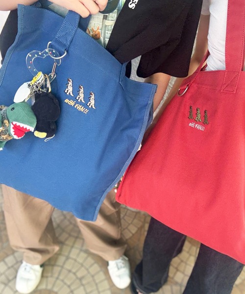 DOUBLE NAME（ダブルネーム）の「【m:rex】withFAN!!トートBAG（トートバッグ・レディース・ブルー/レッド/グリーン/ベージュ・FREE）」の4枚目の写真