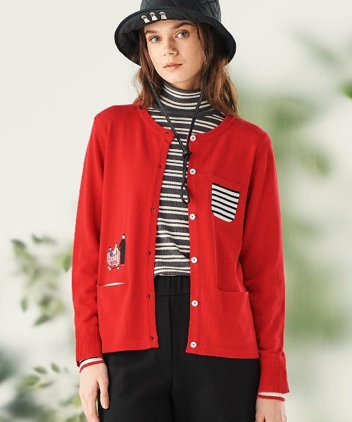 Picone CLUB(ピッコーネクラブ)の「フライスボーダーハイネックプルオーバー(Tシャツ/カットソー・レディース・ブラック/グレー/ベージュ・L/M/S)」の15枚目の写真