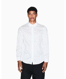 ARMANI EXCHANGE（アルマーニエクスチェンジ）の「【A|X アルマーニ エクスチェンジ】コットンサテン オールオーバーロゴ 長袖シャツ/REGULAR（シャツ/ブラウス・メンズ）」