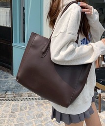 cammie（キャミー）の「大容量合皮シンプルトートバッグ（トートバッグ）」