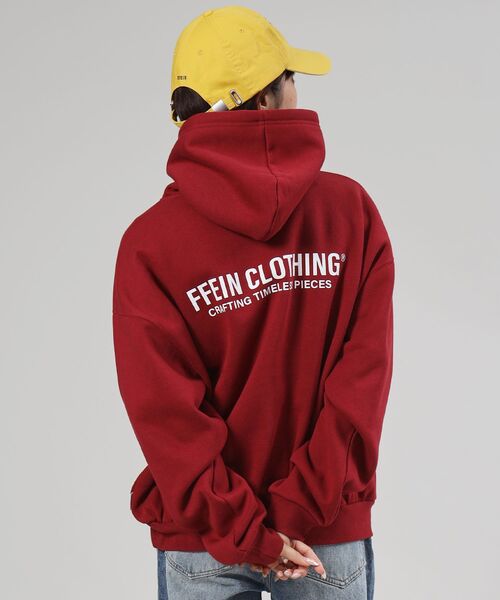 FFEIN（フェイン）の「【FFEIN（フェイン）】ヘビーウエイトセンターミニロゴ立体フードプルパーカー / パーカー 裏起毛 プルパーカー 刺繍 ロゴ フーディ（パーカー・メンズ・アッシュグレー/ワイン/ブラック/グリーン/ネイビー・LARGE/MEDIUM/SMALL）」の5枚目の写真