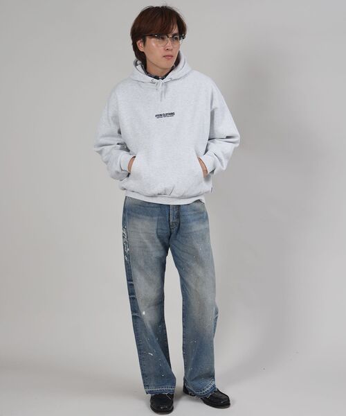 FFEIN（フェイン）の「【FFEIN（フェイン）】ヘビーウエイトセンターミニロゴ立体フードプルパーカー / パーカー 裏起毛 プルパーカー 刺繍 ロゴ フーディ（パーカー・メンズ・アッシュグレー/ワイン/ブラック/グリーン/ネイビー・LARGE/MEDIUM/SMALL）」の15枚目の写真
