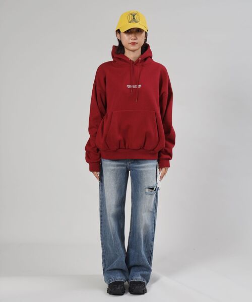 FFEIN（フェイン）の「【FFEIN（フェイン）】ヘビーウエイトセンターミニロゴ立体フードプルパーカー / パーカー 裏起毛 プルパーカー 刺繍 ロゴ フーディ（パーカー・メンズ・アッシュグレー/ワイン/ブラック/グリーン/ネイビー・LARGE/MEDIUM/SMALL）」の20枚目の写真