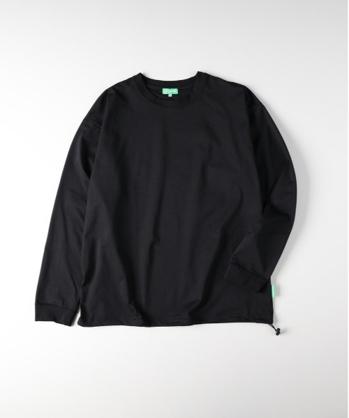 Right-on(ライトオン)の「Refurbish(リファービッシュ)【メンズ】【接触冷感】ペーパータッチ天竺ロングスリーブTシャツ(Tシャツ/カットソー・メンズ・ブラック/ホワイト・L/XL/M)」の2枚目の写真
