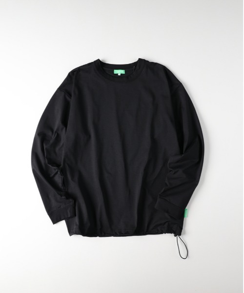 Right-on(ライトオン)の「Refurbish(リファービッシュ)【メンズ】【接触冷感】ペーパータッチ天竺ロングスリーブTシャツ(Tシャツ/カットソー・メンズ・ブラック/ホワイト・L/XL/M)」の4枚目の写真