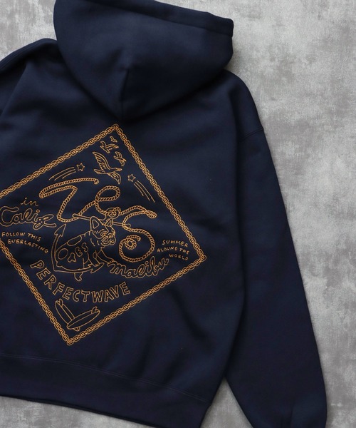 The Endless Summer（エンドレスサマー）の「TES BANDANA EMB BIG SWEAT PARKA / スウェットパーカー（パーカー・メンズ・ネイビー/ブラック/オフホワイト・SMALL/MEDIUM/LARGE/X-LARGE）」の3枚目の写真