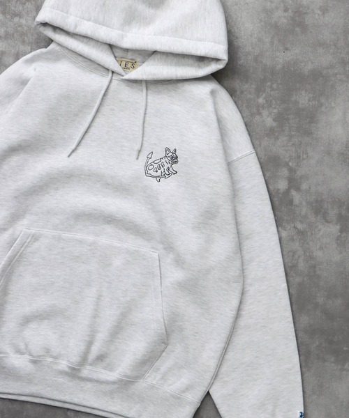 The Endless Summer（エンドレスサマー）の「TES BANDANA EMB BIG SWEAT PARKA / スウェットパーカー（パーカー・メンズ・ネイビー/ブラック/オフホワイト・SMALL/MEDIUM/LARGE/X-LARGE）」の7枚目の写真