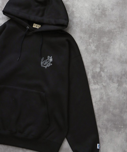 The Endless Summer（エンドレスサマー）の「TES BANDANA EMB BIG SWEAT PARKA / スウェットパーカー（パーカー・メンズ・ネイビー/ブラック/オフホワイト・SMALL/MEDIUM/LARGE/X-LARGE）」の12枚目の写真